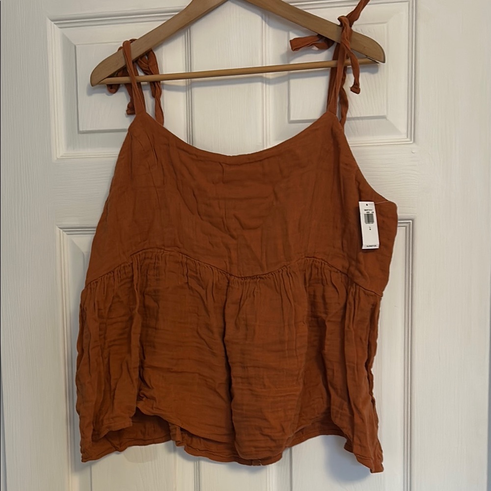 Old Navy Orange Sleeveless Camisole with Tie Front